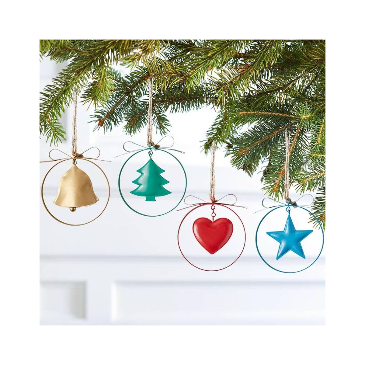 The Lakeside Collection Hanging Metal Ornaments Set of 2 - - thumbnail 8