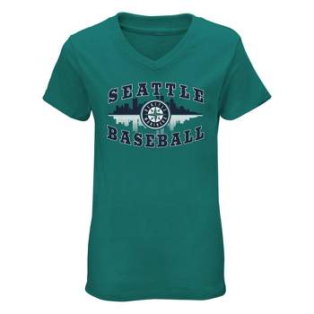 MLB Seattle Mariners Girls' V-Neck T-Shirt
