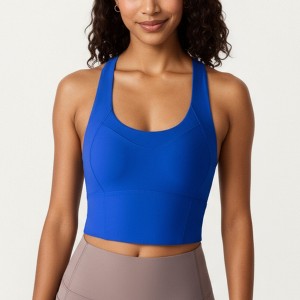 Anna-Kaci Active Women's Cross Back Sports Tank Top with Scoop Neckline and Wide Supportive Band - 1 of 4