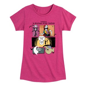 Girls' - Disney - The Nightmare Before Christmas Fitted Short Sleeve Graphic T-Shirt - 1 of 4