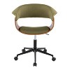 Lyngins Modern Mid Century Wood Office Swivel Desk Chair,Thick Cushion Adjustable Tesk Chair for Office,Study,Studio - 2 of 4