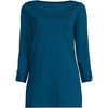 Lands' End Women's Supima Cotton Adjustable 3/4 Sleeve Boatneck Tunic - 3 of 4
