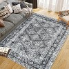 Faux Sheepskin Area Rug, Washable Runner Rug, Stain Resistant, Foldable & Non-Slip Boho Print Carpet for Living Room, Bedroom, Office - 3 of 4