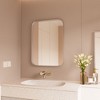 Rectangular Framed Tempered Glass Wall-Mounted Bathroom Vanity Mirror - 2 of 4