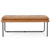 Nano  48" Faux Leather Double padded Cushion Bench - Maison Boucle - 3 of 4