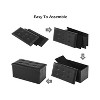Itopfox Folding Storage Ottoman Bench, Faux Leather Footrest Couch for Living Room, Storage Bench with Padded Seat for Bedroom Hallway, Black - 3 of 4