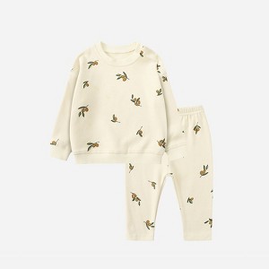 MyKids-USA Baby 1pcs Print Pattern Tops Combo Trousers Underwear Cotton 2 Pieces Sets - 1 of 4