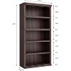 5-Shelf Bookcase, 67.4" Tall Wooden Bookshelf with Storage, Farmhouse Display Shelves for Home & Office - 2 of 4