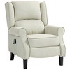 TIRAMISUBEST Vibration Massage Recliner Chair with Heat, Wingback Single Sofa, Modern Push Back Reclining Chair with Footrest and Side Pocket (White) - 2 of 4