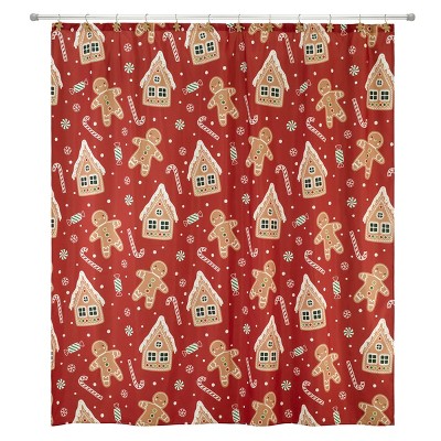Avanti Linens Gingerbread Man Shower Curtain