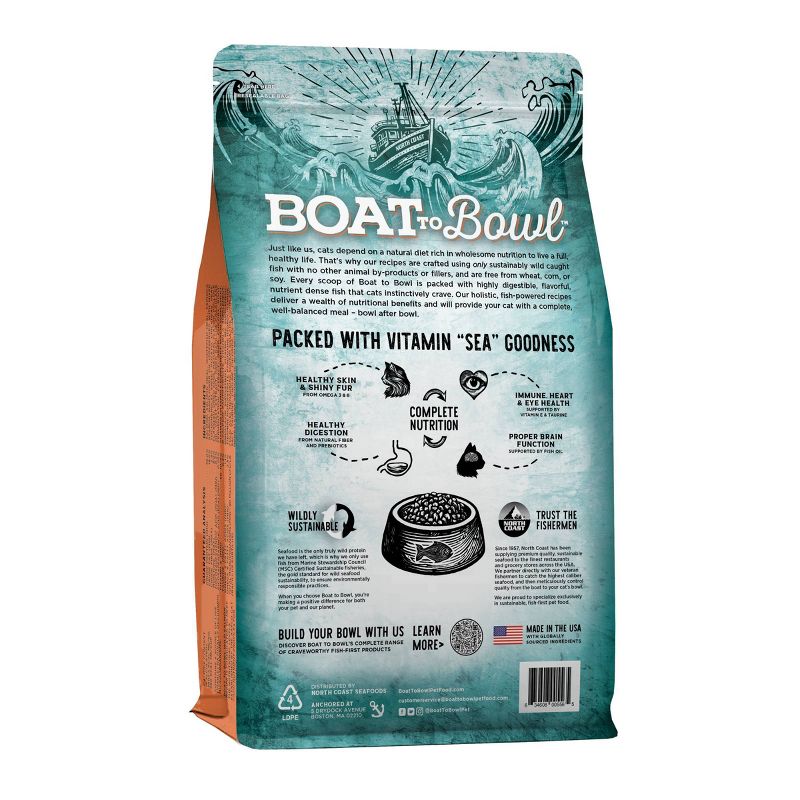 Boat To Bowl Wild Salmon and Fish Flavor Recipe Adult Dry Cat Food - 3.5lbs, 3 of 13