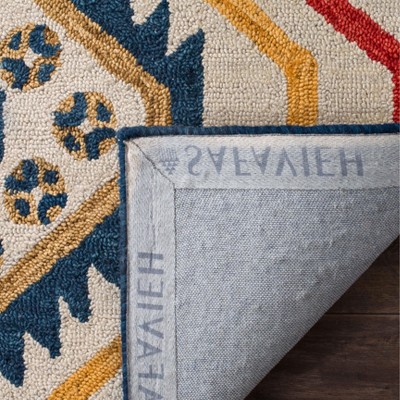 Handmade Ivory Wool Tufted Rectangular Rug - 2' x 3'