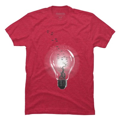Men's Design By Humans Bulb By Barmalizer T-Shirt