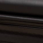 tufted black vinyl/black frame