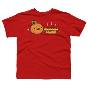 Boy's Design By Humans Pumpkin & Pie By walmazan T-Shirt - 1 of 3