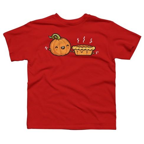 Boy's Design By Humans Pumpkin & Pie By walmazan T-Shirt - image 1 of 3