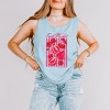 S.W.Smiley Fruit Market Pomegranate - Women's Garment Dyed Graphic Tank Top - 3 of 4