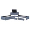 NicBex Twin Size Upholstered Daybed, Modern Wooden Bed Frame with 2 Storage Drawers and Backrest for Living Room - 4 of 4