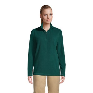 School Uniform Young Women's Lightweight Fleece Quarter Zip Pullover - 1 of 4