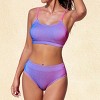 Women's Tie-Dye Wash Textured Scoop Neck High Waist Bikini Set - Cupshe - 3 of 4