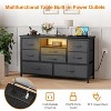 Chest of Drawers, Fabric Dresser with 8 Fabric Drawers & LED Lights & Power Outlets, Sturdy Metal Frame Storage Organizer, Closet - 4 of 4
