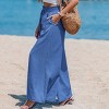 Women's Breezy Blue Wide-Leg Beach Pants - Cupshe - 2 of 4