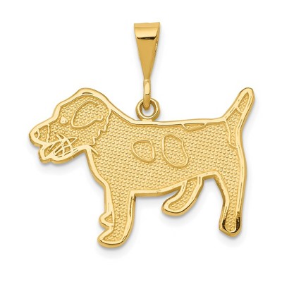Black Bow Jewelry 14k Yellow Gold Jack Russell Terrier Pendant