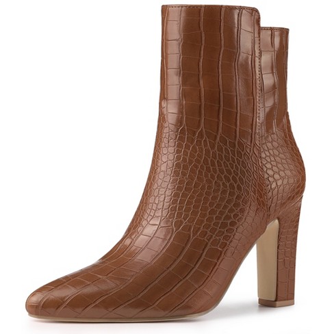 Croc print 2025 ankle boots