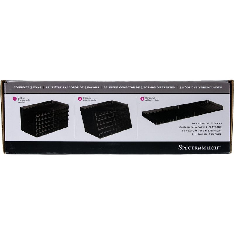 Spectrum Noir Marker Storage Trays Black 6/Pkg - Empty-Holds 72, 4 of 6
