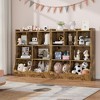 3-Tier Kids Bookcase & Toy Organizer - Storage Cabinet with Cubbies for Playroom, Bedroom, Nursery - 2 of 4