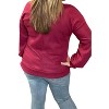 Women's Fleece Ribbed Sweater - honeyme - 2 of 2