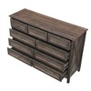 Sapphtopaz Modern Rustic Dresser with 9 Drawers Farmhouse Closet Organizers and Storage with Silver Handle Wood Closet for Bedroom, Entryway - 2 of 4