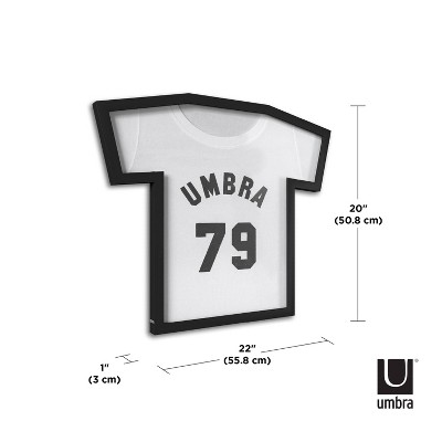 Classic Black Acrylic Wall-Mounted T-Shirt Display Frame