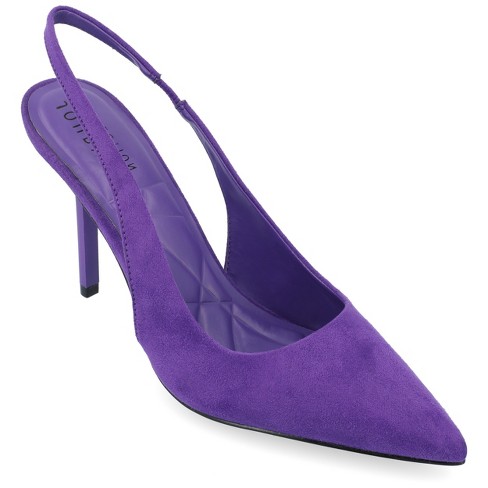 Purple wide width store shoes