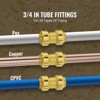 VEVOR Pipe Fittings, 3/4" 12PCS Brass Pipe Fittings, Straight-Through Push-Fit Pipe Connector Brass Air Fittings, Gold - 3 of 4