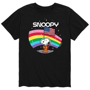 Men's - Peanuts - Snoopy Space Beagle Astronaunt Short Sleeve Graphic T-Shirt - 1 of 4