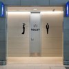 Unique Bargains Acrylic Self-Adhesive Decor Home Door Bathroom Sign 1 Pair - 3 of 3