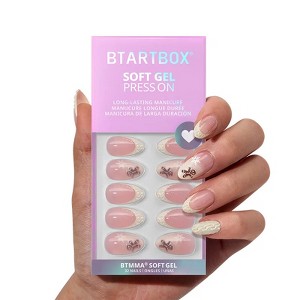 BTArtbox Press-On Nails - Gingerbread Joy - S Almond - 32ct - 1 of 4