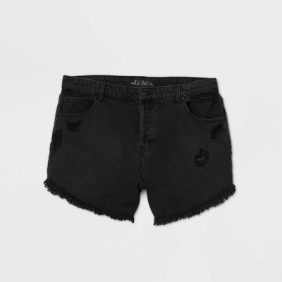 target plus size jean shorts