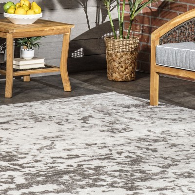 Meaghan Gray Abstract Washable Synthetic Area Rug, 5' x 8'