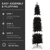 Best Choice Products Black Artificial Holiday Christmas Pencil Tree w/ Metal Base - image 4 of 4