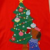 MyKids-Usa Girls’ European-American Style Christmas Tree Cartoon Pattern Striped Sleeves Dress - 3 of 4