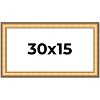 PosterPalooza | Panoramic Traditional Gold Picture Frame - UV Acrylic, Foam Board Backing, Hanging Hardware - 2 of 4