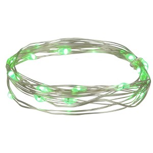 Northlight LED Micro Fairy Christmas Lights - Green - 6ft Copper Wire - 20ct - 1 of 4