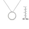 Haus of Brilliance Silver 1/3 Cttw Diamond Open Circle Halo Pendant Necklace - 4 of 4