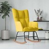 vidaXL Rocking Chair Accent Side Chair Padded Seat for Living Room Velvet - 4 of 4