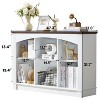 Bookcase and Kids Bookshelf, Storage Cabinet with Wooden Cube Storage Organizer, Modern Book Shelf for Bedroom Furniture - 2 of 4