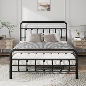Sapphtopaz Metal Platform Bed Frame, Sturdy & Versatile Designs with Practical Features for Bedrooms, Adults & Families - 1 of 4