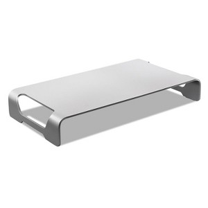 Mount-It! Aluminum Monitor Stand For iMac - Metal Monitor Stand Desktop Organizer w/ Keyboard Storage - Universal Monitor Riser For PC & Laptop - 1 of 4