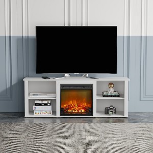 HOMLUX Modern Fireplace TV Stand for TVs up to 65" with 1400W Electric Fireplace - 1 of 4
